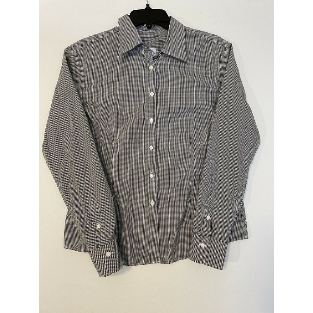 Brooks Brothers Men's 10 Fitted Long Sleeve Dress Shirt Non-Iron Navy